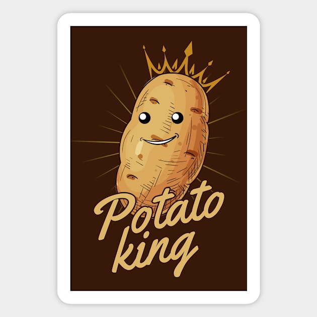 Big Potato King Vintage Potato Magnet by DesignArchitect